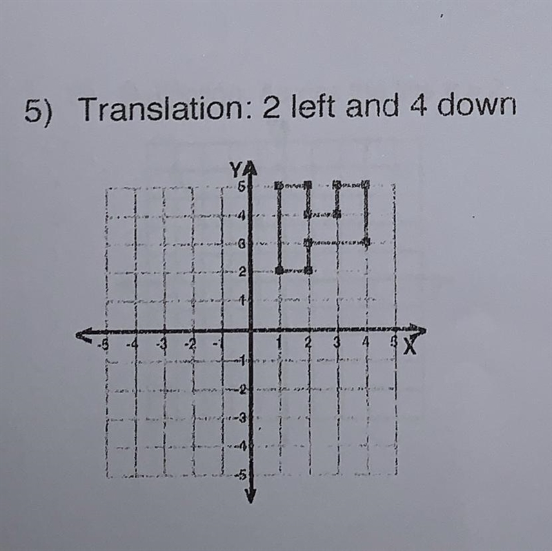 Translation : 2 left and 4 down-example-1