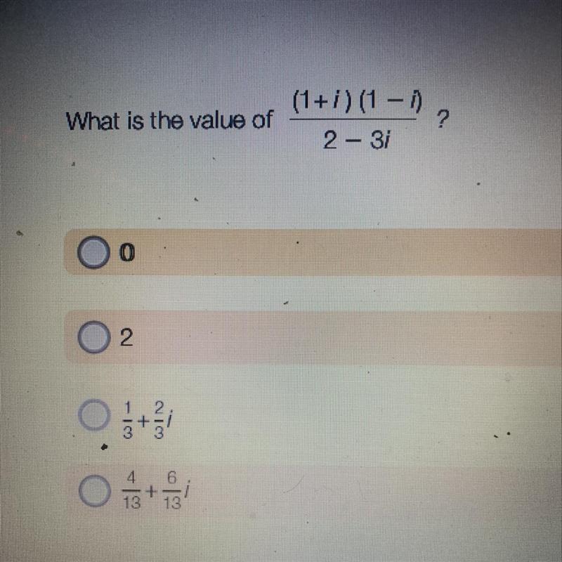 What is the value of (1+i) (1 - 1) 2 – 3 ?-example-1