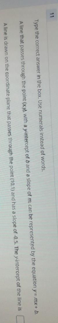 Help please A line that passes through the point (x,y,) with a y-intercept of b and-example-1