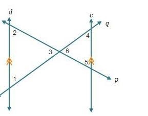 HELP Line d is parallel to line c in the figure below. Parallel lines d and c are-example-2