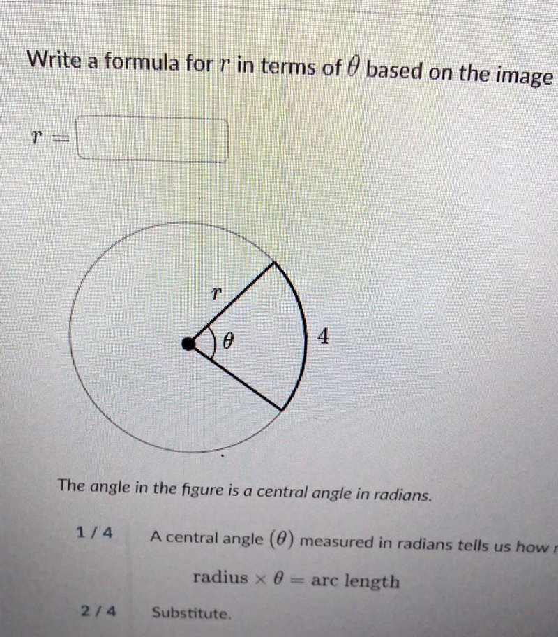 Write a formula for p in terms of 0 based on the image below​-example-1