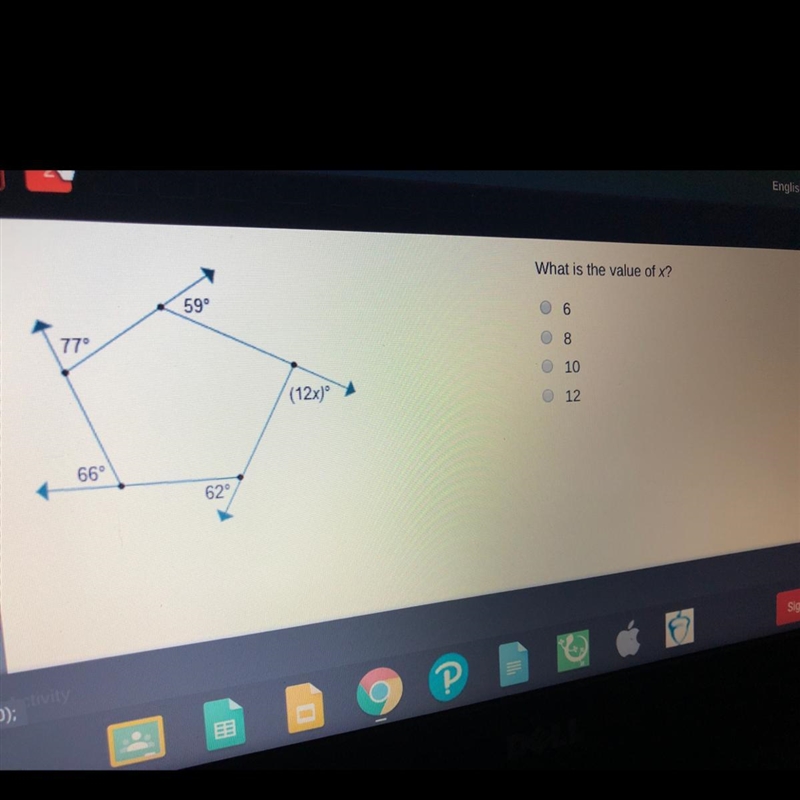 What is the value of x? 6 8 10 12-example-1