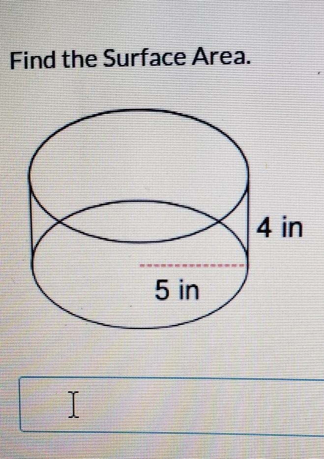 Find the Surface Area. 5 in​-example-1