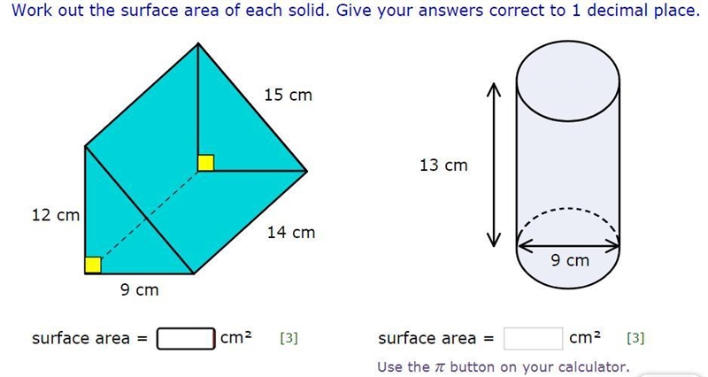 Work out the surface area of the shapes in the attached file-example-1