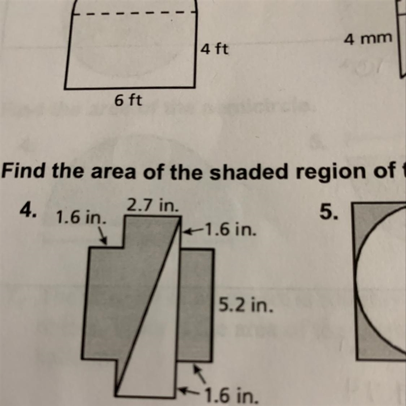 Find the area of the shaded region of the region-example-1