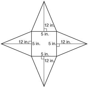 What is the surface area of the pyramid? 130 in.2 145 in.2 160 in.2 175 in.2-example-1