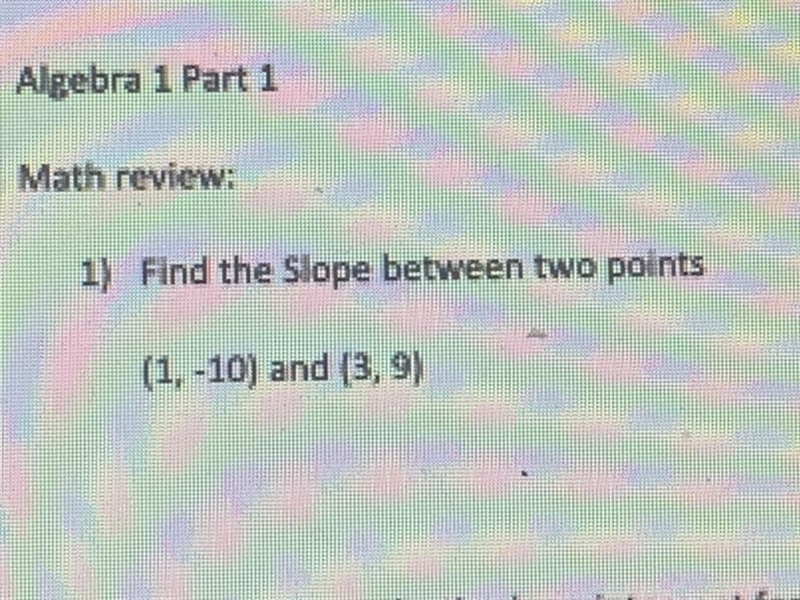 Could someone help me find the slope between the two points?-example-1