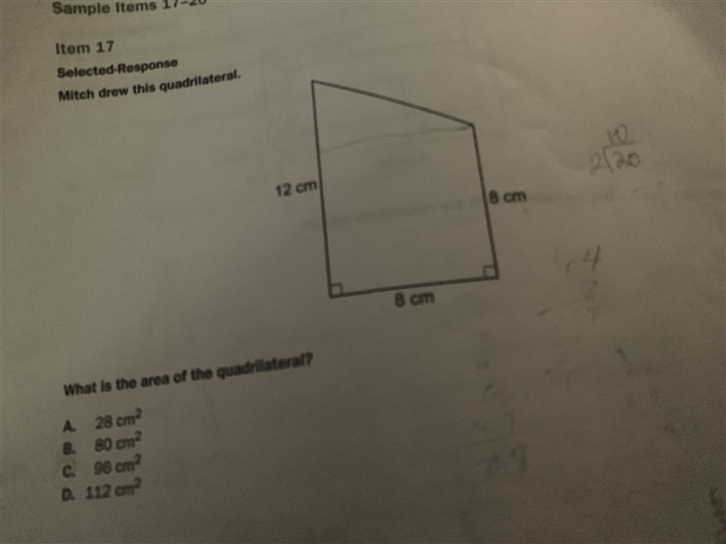 What is the area of the quadrilateral-example-1