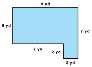 What is the area of the figure? A) 21 yd2 B) 35 yd2 C) 49 yd2 D) 70 yd2-example-1