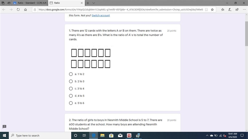 There are 12 cards with the letters a or b on them. there are twice as many A's as-example-1