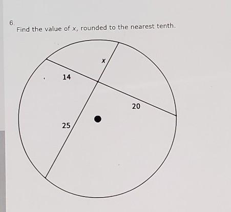 Find the value of x, rounded to the nearest tenth. ​-example-1