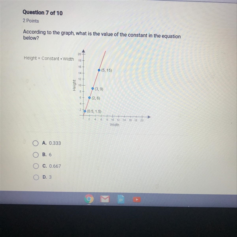 A. 0.333 B. 6 C. 0.667 D. 3-example-1