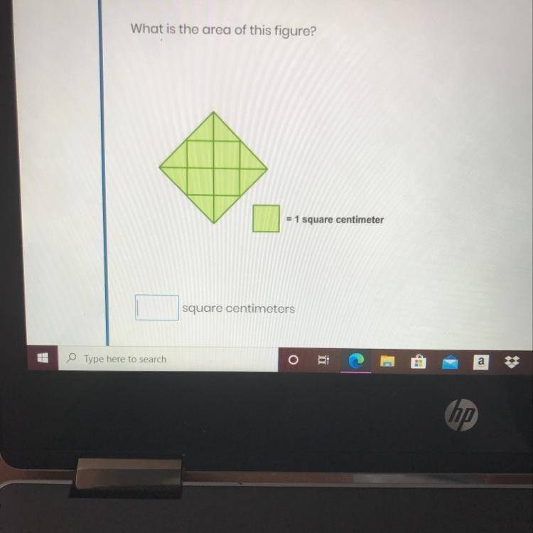 What is the area of this figure? 1 square centimeter-example-1