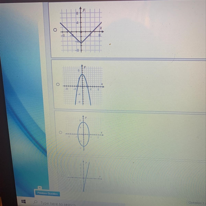 Which of the following does not represent a function?-example-1