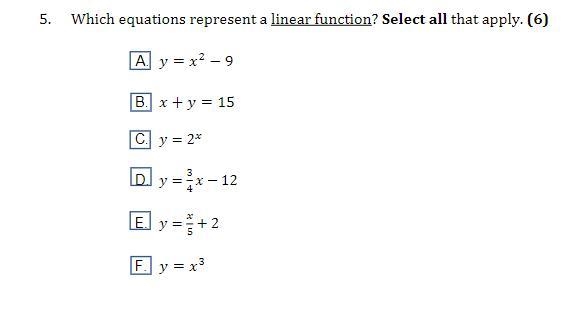 Which of these are linear functions?-example-1