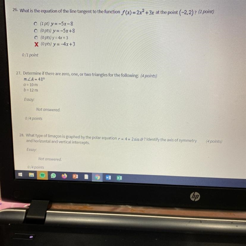 What is the equation of the line tangent to the function y(x) = 2x +34 at the point-example-1