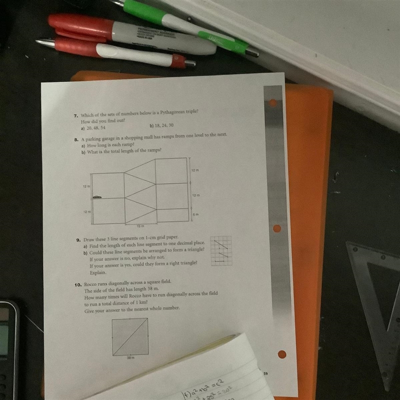 Grade 7 level Pythagorean theorem-example-1