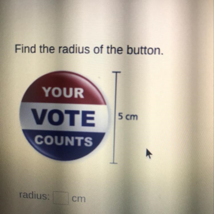 What’s the radius of this button ?-example-1