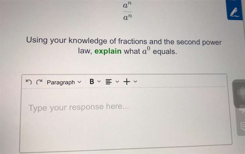 Using ur knowledge of fractions and the second power law, explain-example-1