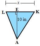 The shape has an area of 60 square inches. Find the value of x.-example-1