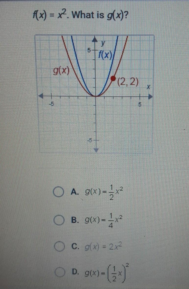 F(x)=x^2. what is g(x)? ​-example-1