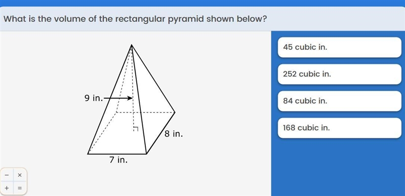 What is the volume of the rectangular pyramid-example-1