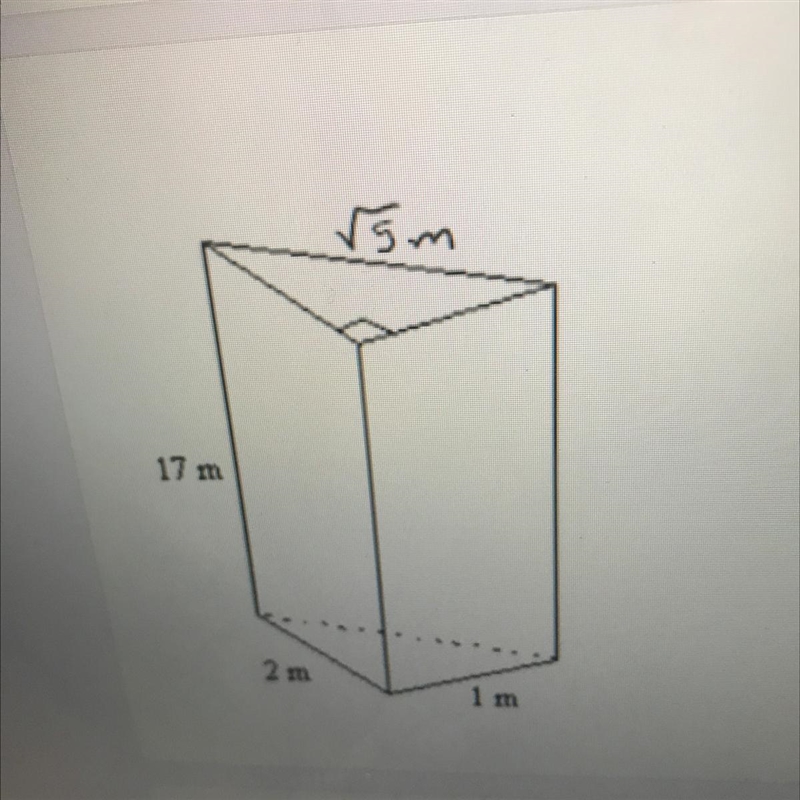 Find the surface area of the given prism. Round to one decimal place if necessary-example-1