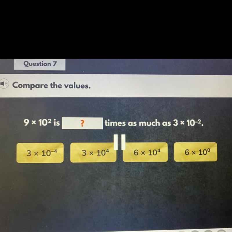 Compare the values. 9x10^2 is _______ times as much as 3x10^-2-example-1