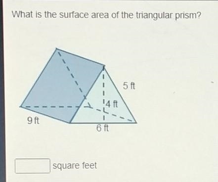 What is the surface area of the triangular prism? ​-example-1