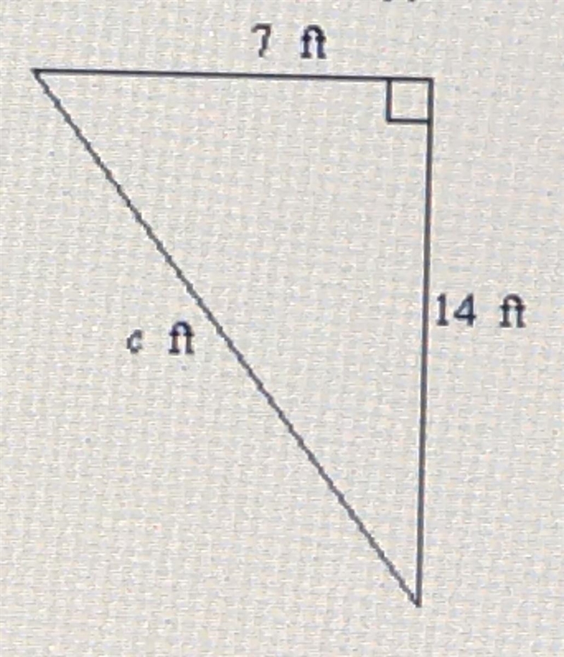 Find the length of the hypotenuse in each right triangle. Round to the nearest tenth-example-1