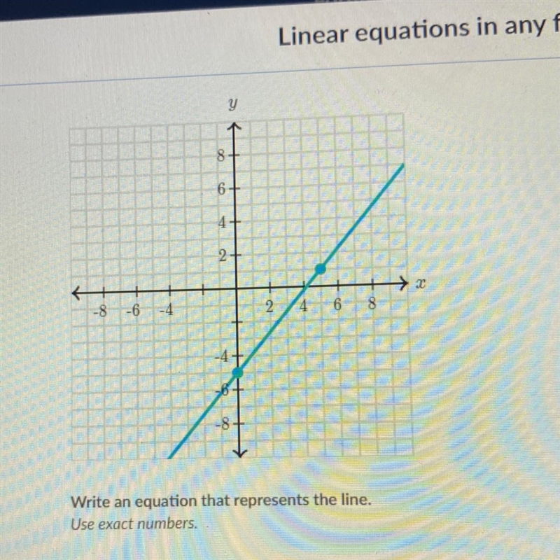 Write in equation that represents the line-example-1