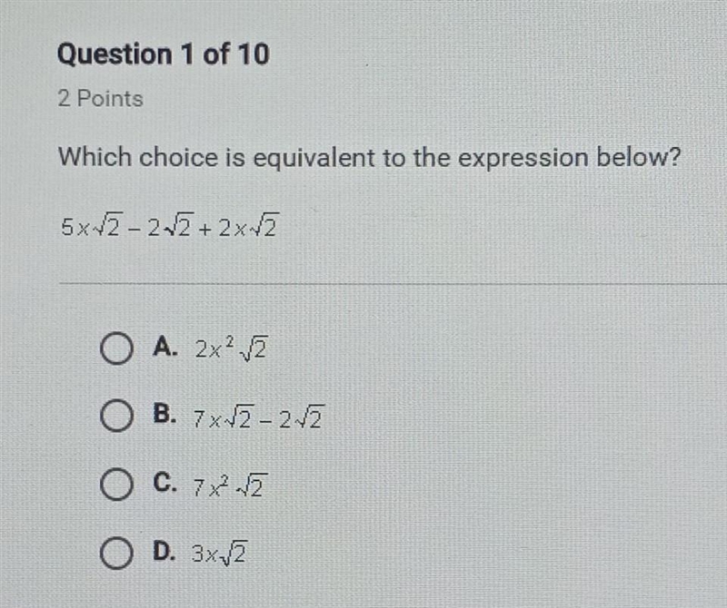 Which choice is equivalent to the expression below?​-example-1