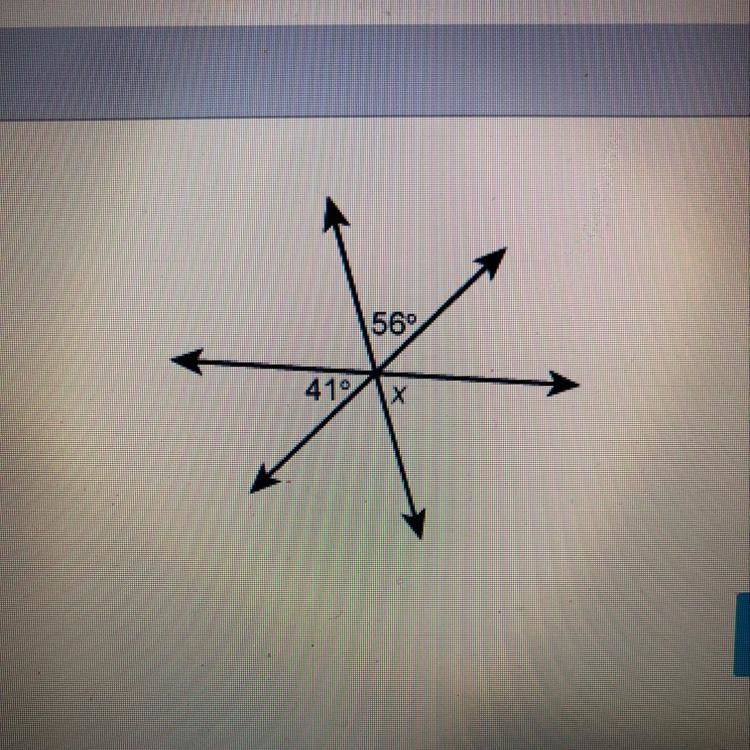 What is the measure of angle x? Enter your answer in the box x =-example-1