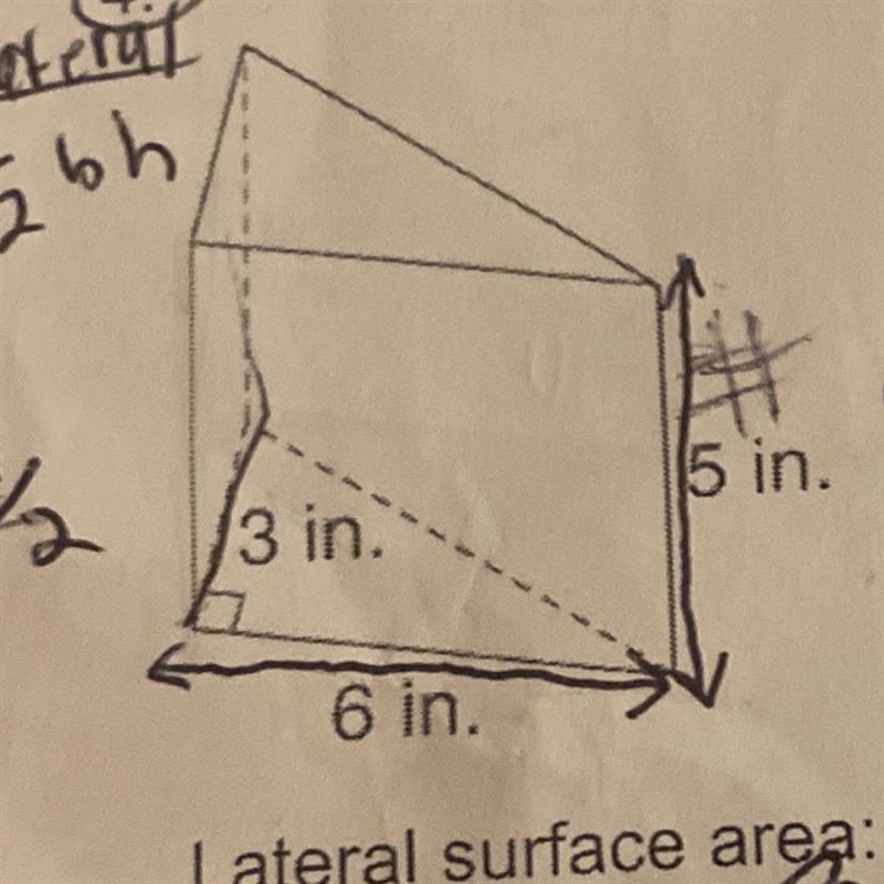 What the lateral and surface area of this figure-example-1