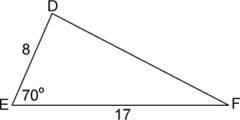 Find the area of ΔDEF to the nearest tenth. ANSWERS: A) 127.8 square units B) 46.5 square-example-1