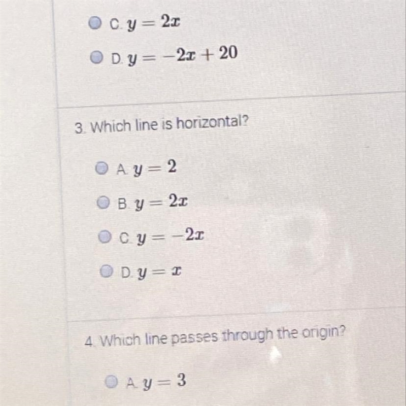 3. Which line is horizontal?-example-1