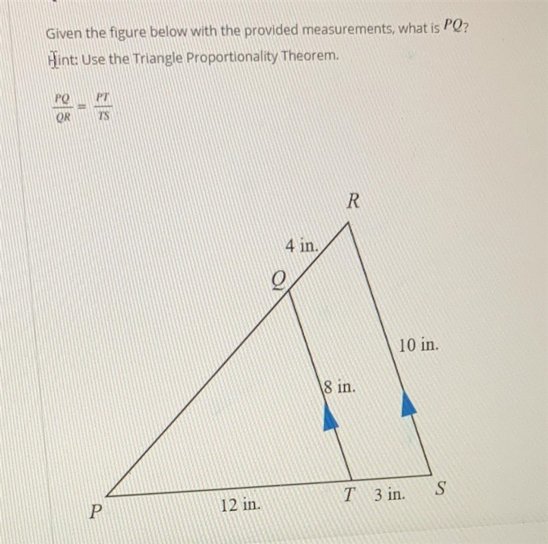 Math is not my strong point.. Answers: 20in 16in 18in Would also appreciate an explanation-example-1