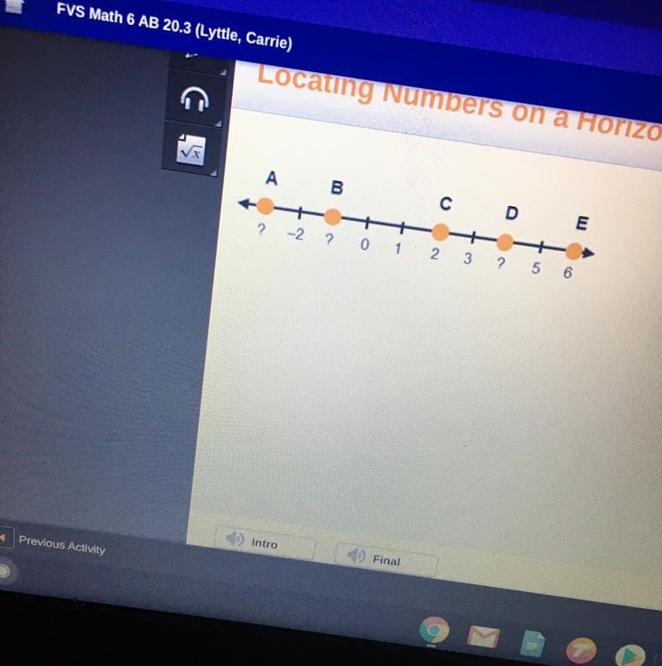 What number is represented by point B? Which point represents the number 2?-example-1