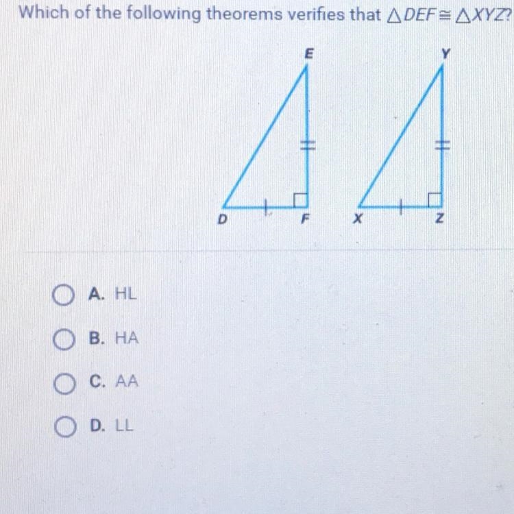 Which of the following theorems verifies that DEF= XYZ?-example-1