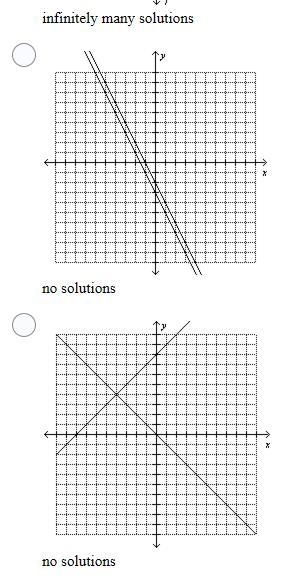 Determine whether the system of equations has one solution, no solution, or infinitely-example-2