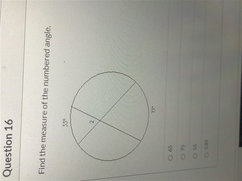 PLEASE HURRY find the measure of the numbered angle-example-1