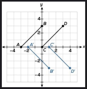 Which series of transformations will make parallel segments AB and CD coincide with-example-1