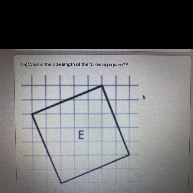 2a) What is the side length of the following square?*-example-1