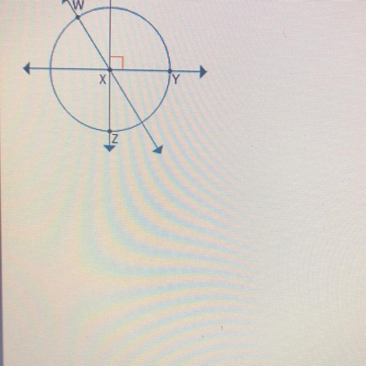 Which point is the center of the circle? + D Х point w point X point Y point-example-1