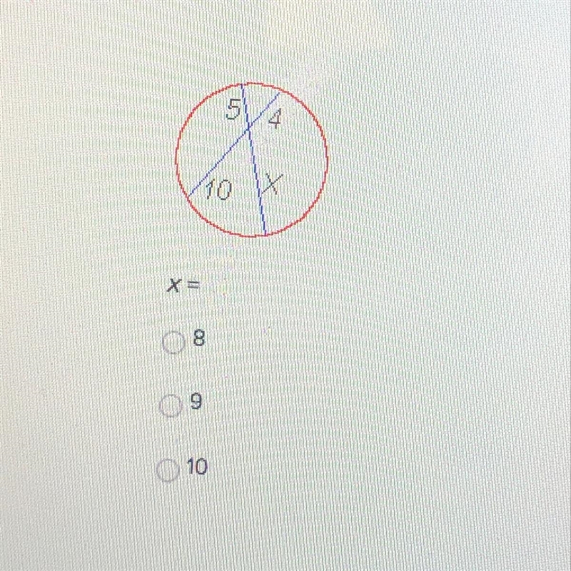 Help asap! x= 8 9 10-example-1