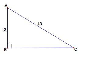 For this right triangle, what is the cosine of angle C? A) 12 13 B) 13 12 C) 5 12 D-example-1