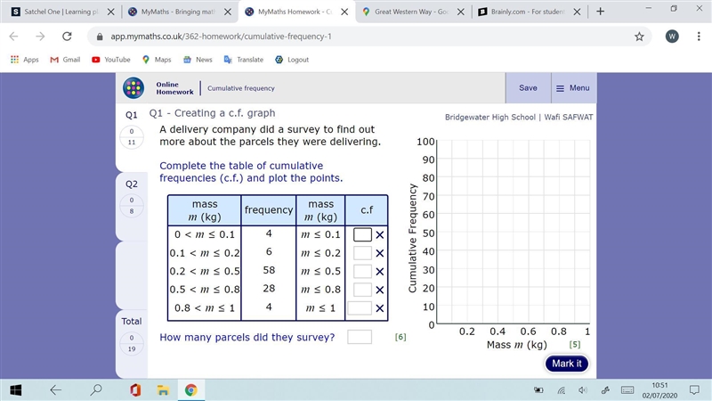 a delivery company did a survey to find more about the parcels they were delivering-example-1