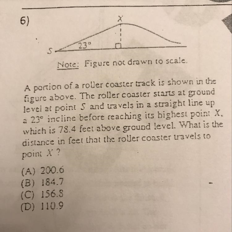 A portion of a roller coaster track is shown in the figure above. the roller coaster-example-1