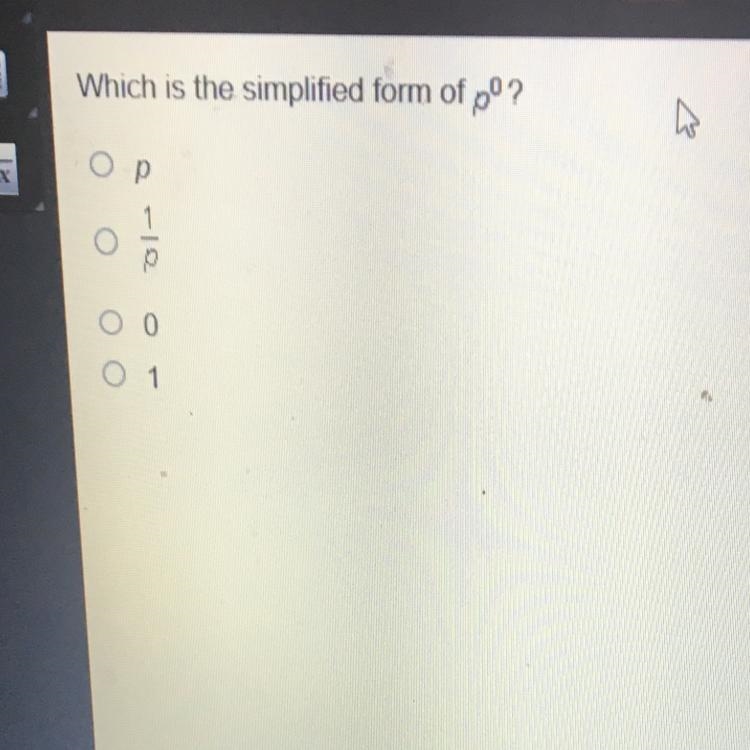 Which is the simplified form of pº? - | оооо o- СО-example-1