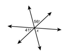 What is the measure of angle x? Enter your answer in the box.-example-1